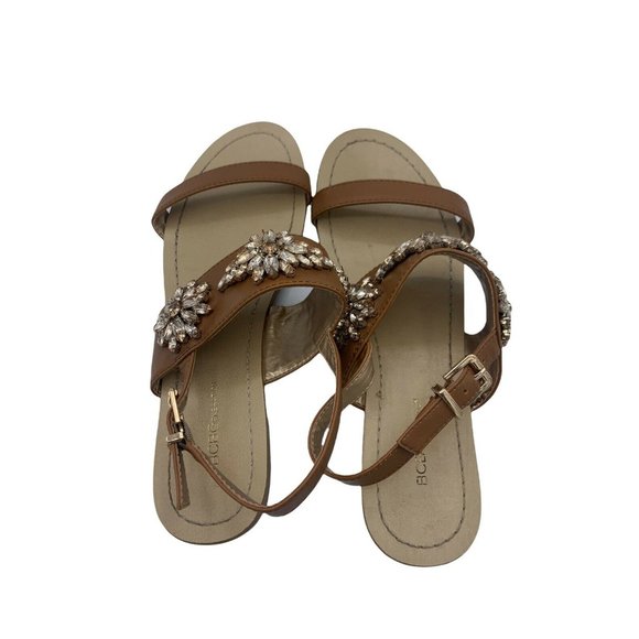 BCBGeneration BRINAH Size 7.5 M Brown Embellished Sandals - Picture 3 of 7